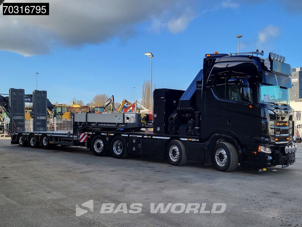Scania S660 8X2 HMF 9520OK-RCS Crane Kran Fifth wheel Full Air Lift+steering axle