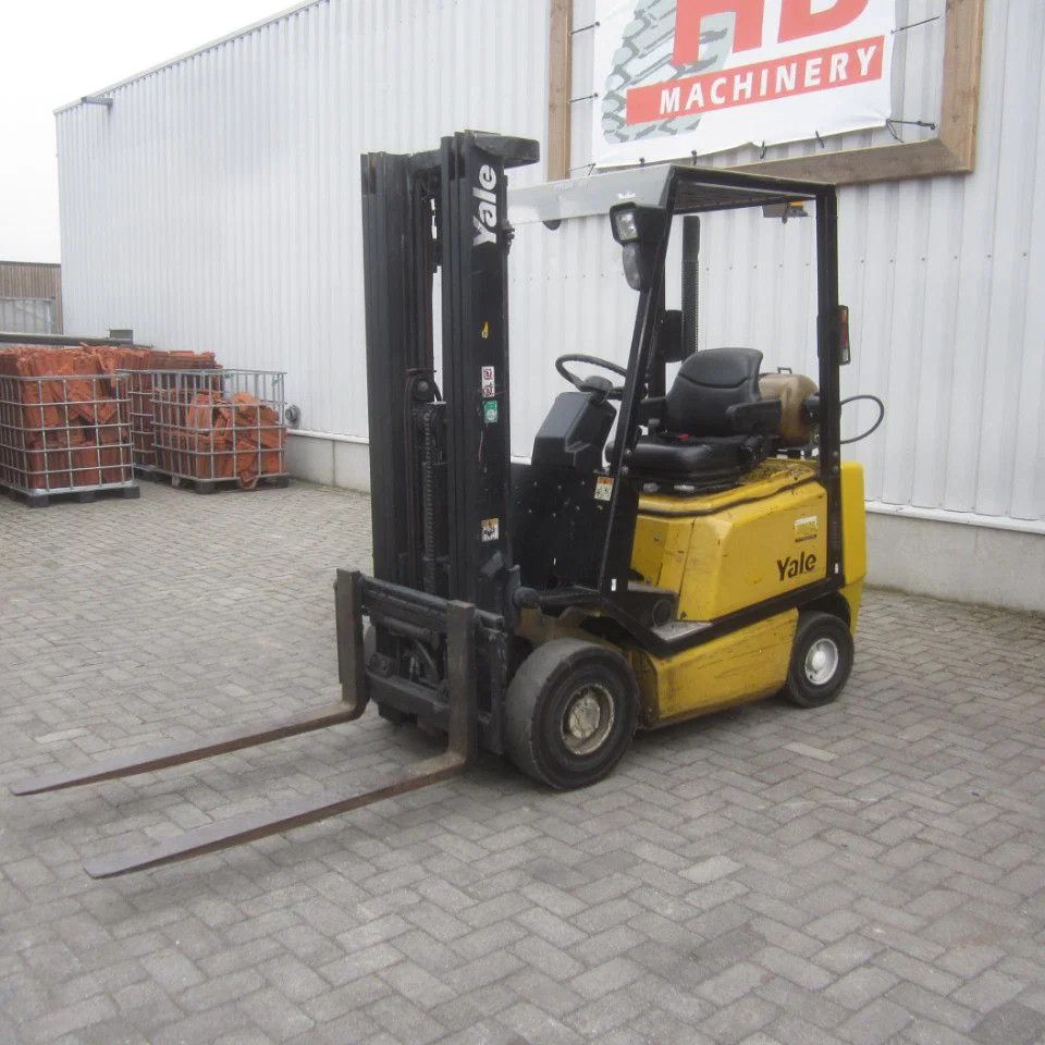 Yale Heftruck GLP16, LPG-gas, triplex, side shift, container mast.