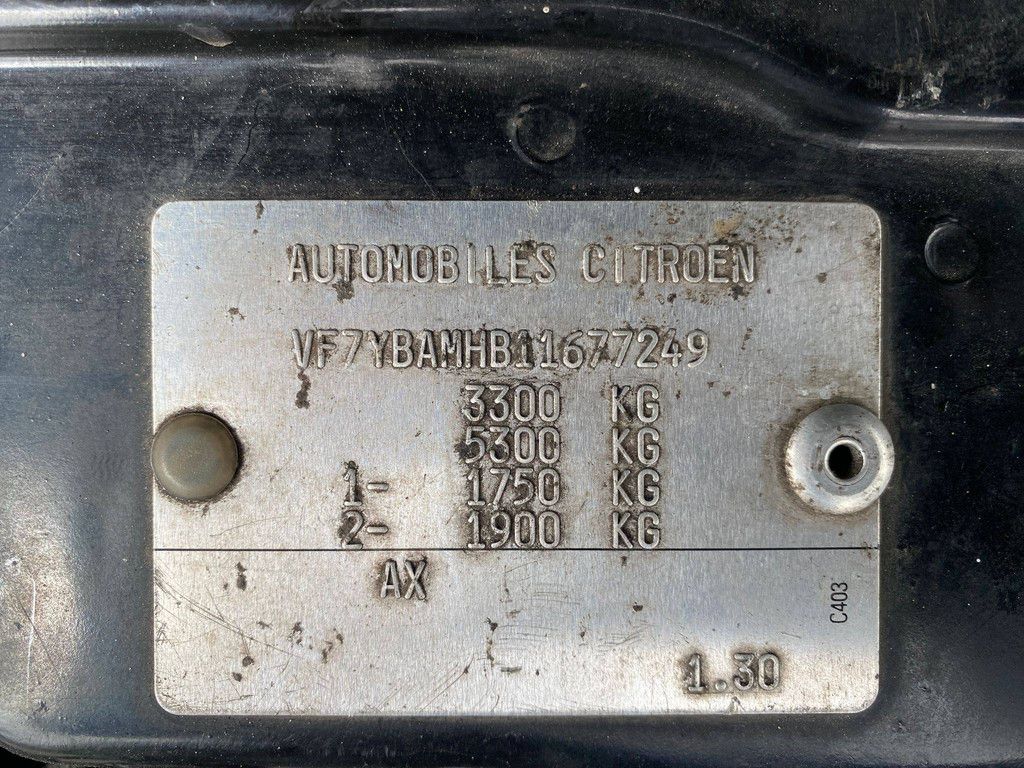 Tipper Pick-Up Van Citroën Jumper Diesel 101hp 2009 with Hook Lift (Margin)