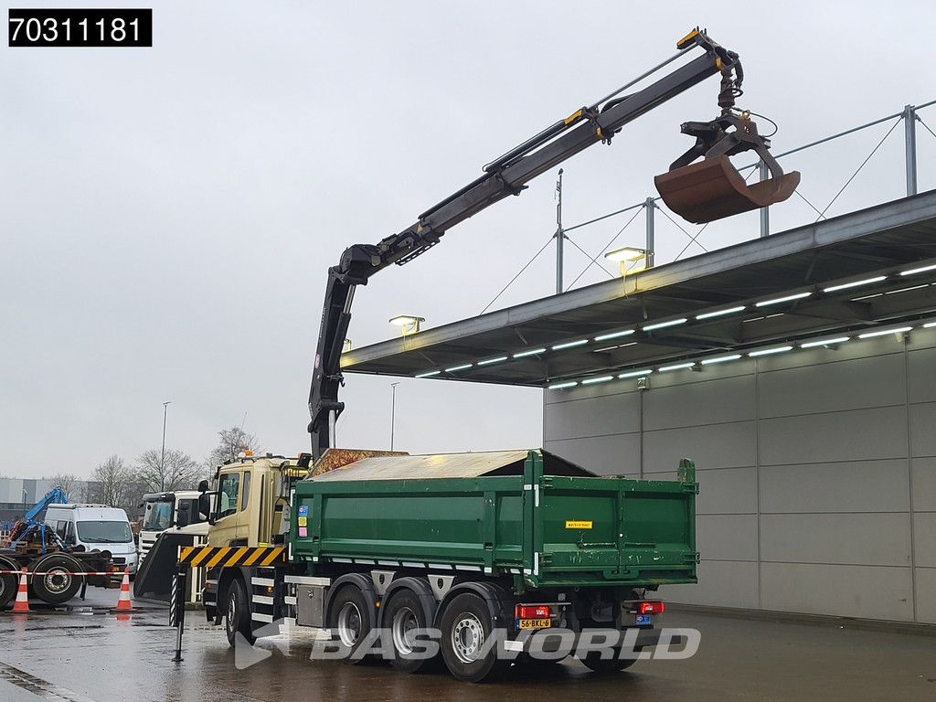 Scania P P410 8X4 NL-Truck HMF 1800K3 Kran Crane HSW 2-side tipper Lift+Steering axle Euro 6
