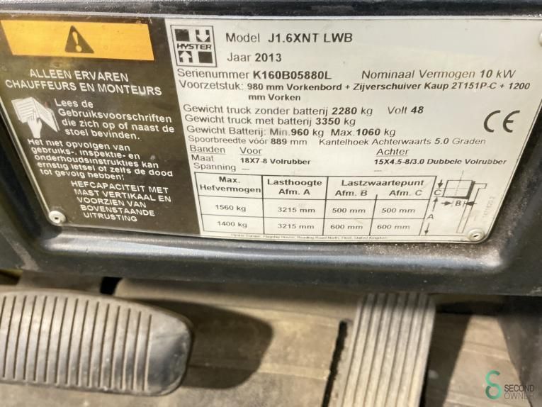 Gabelstapler Elektrisch Hyster J1.6XNT (MWB) 2013