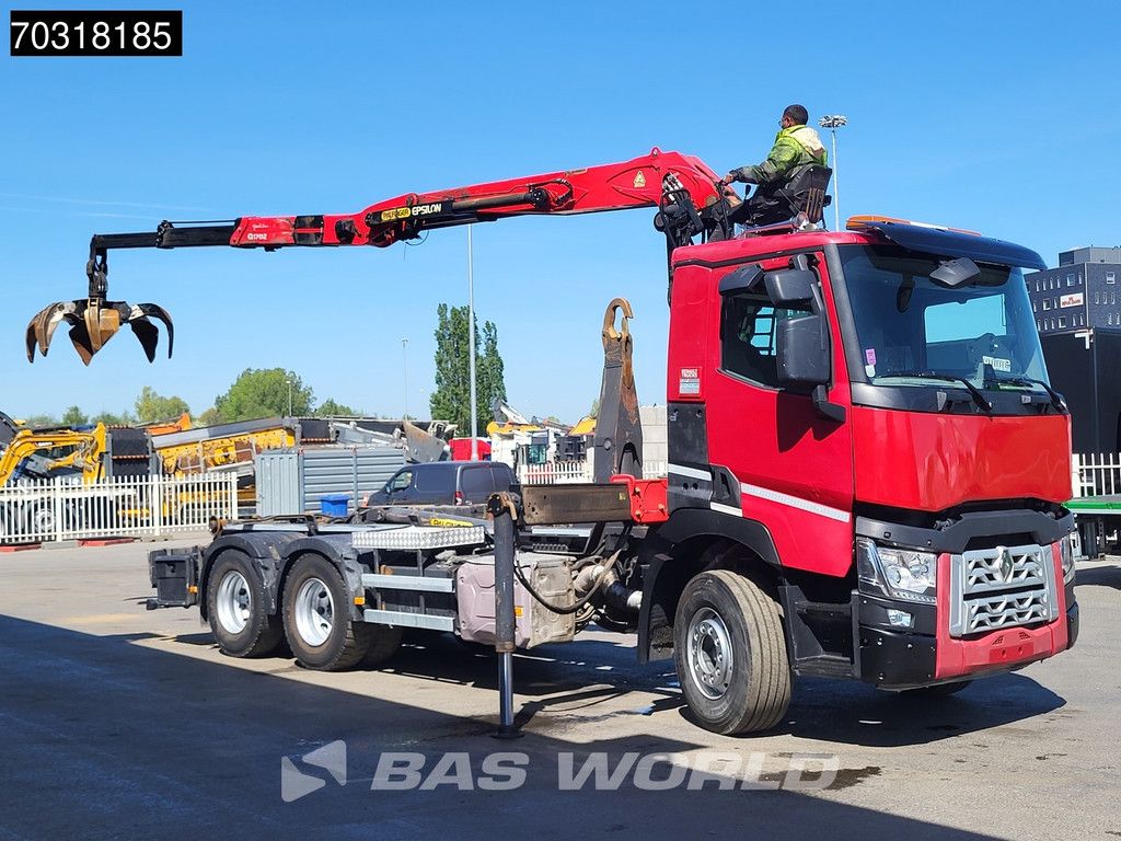 Renault C 460 6X2 Palfinger Epsilon Q170Z96 Crane Kran + 20t Containersystem Lift-Axle Euro 6