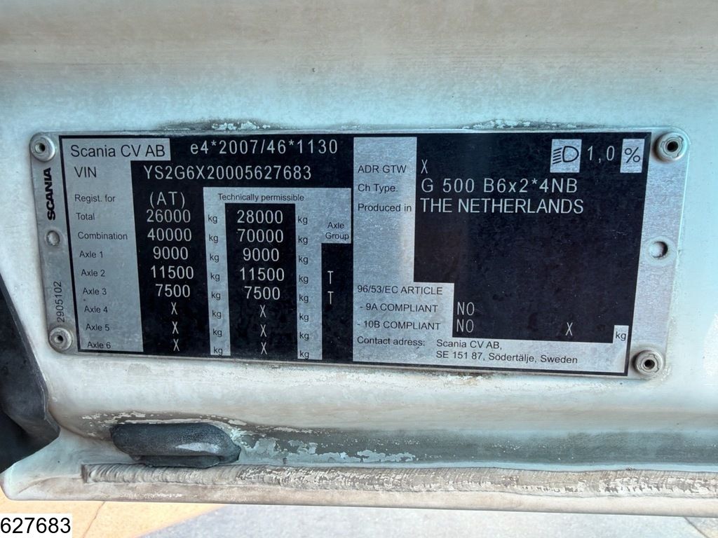 Scania G 500 6x2, EURO 6d, Retarder, 3 comp.