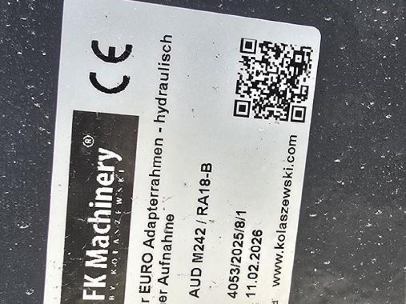 FK Machinery Hydraulischer Adapter Kramer Groß auf Euro