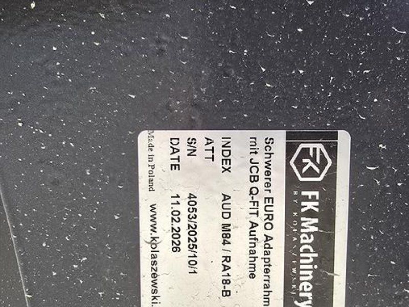 FK Machinery Hydraulischer Adapter JCB Q-Fit auf Euro