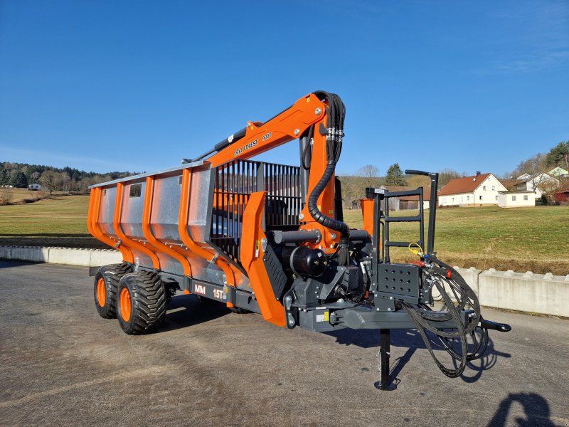 MTM 15T 15to Rückewagen 9,8m Kran Druckluft Astwanne Funk