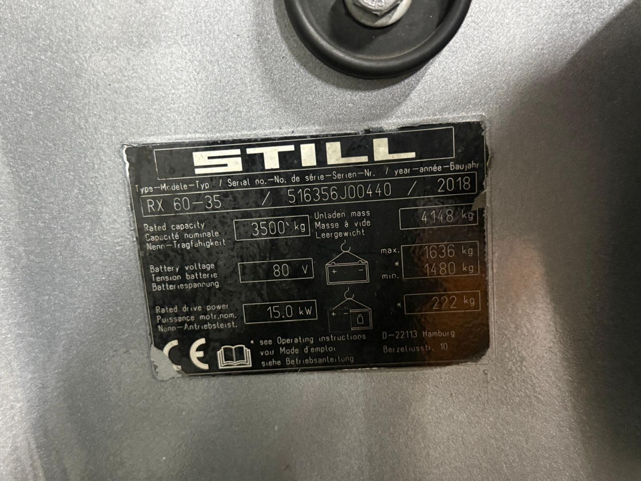 Heftruck Still RX 60-35 2018 6166 uur geteste batterij 78%