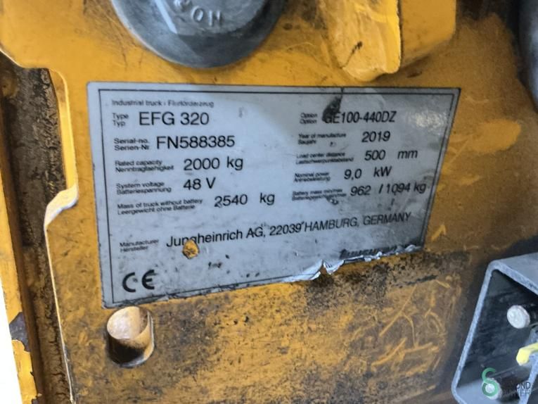Forklifts Electric Jungheinrich EFG 320 2019