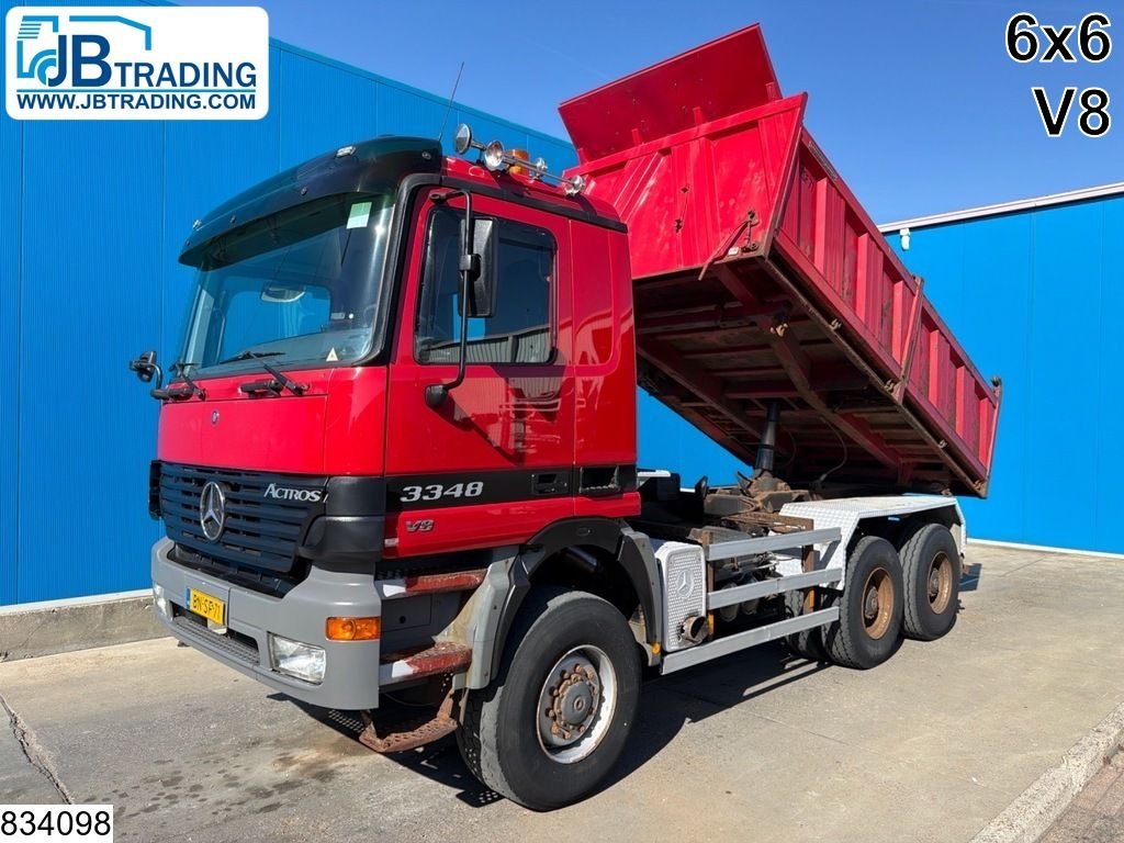 Mercedes Actros 3348 6x6, Euro 3, V8, PTO, Steel suspension