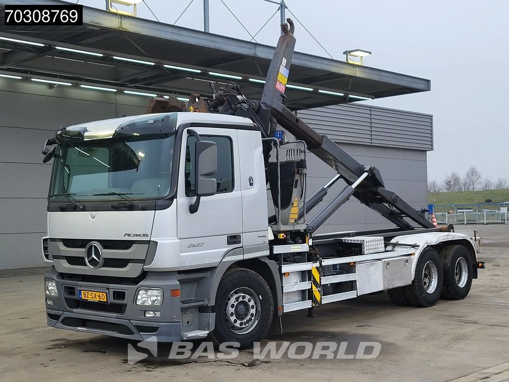 Mercedes Actros 2532 6X2 NL-Truck HMF 1643 Z2 Crane Kran 21 tons VDL Hooklift Lift-Axle Euro 5