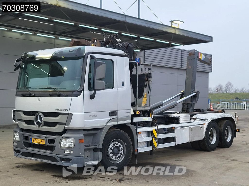 Mercedes Actros 2532 6X2 NL-Truck HMF 1643 Z2 Crane Kran 21 tons VDL Hooklift Lift-Axle Euro 5