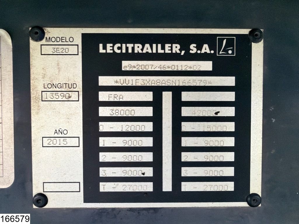Lecitrailer Tautliner Dhollandia, Carrier Vector 1950 Mt