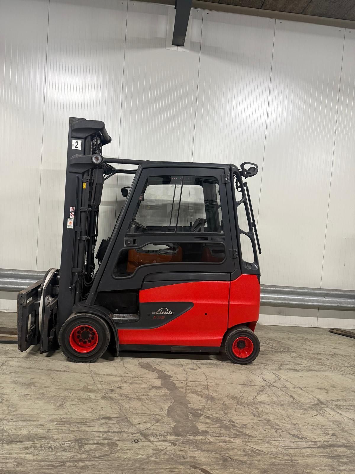 Heftruck linde E 35HL-02 2018 met rotator vorkenversteller en Si