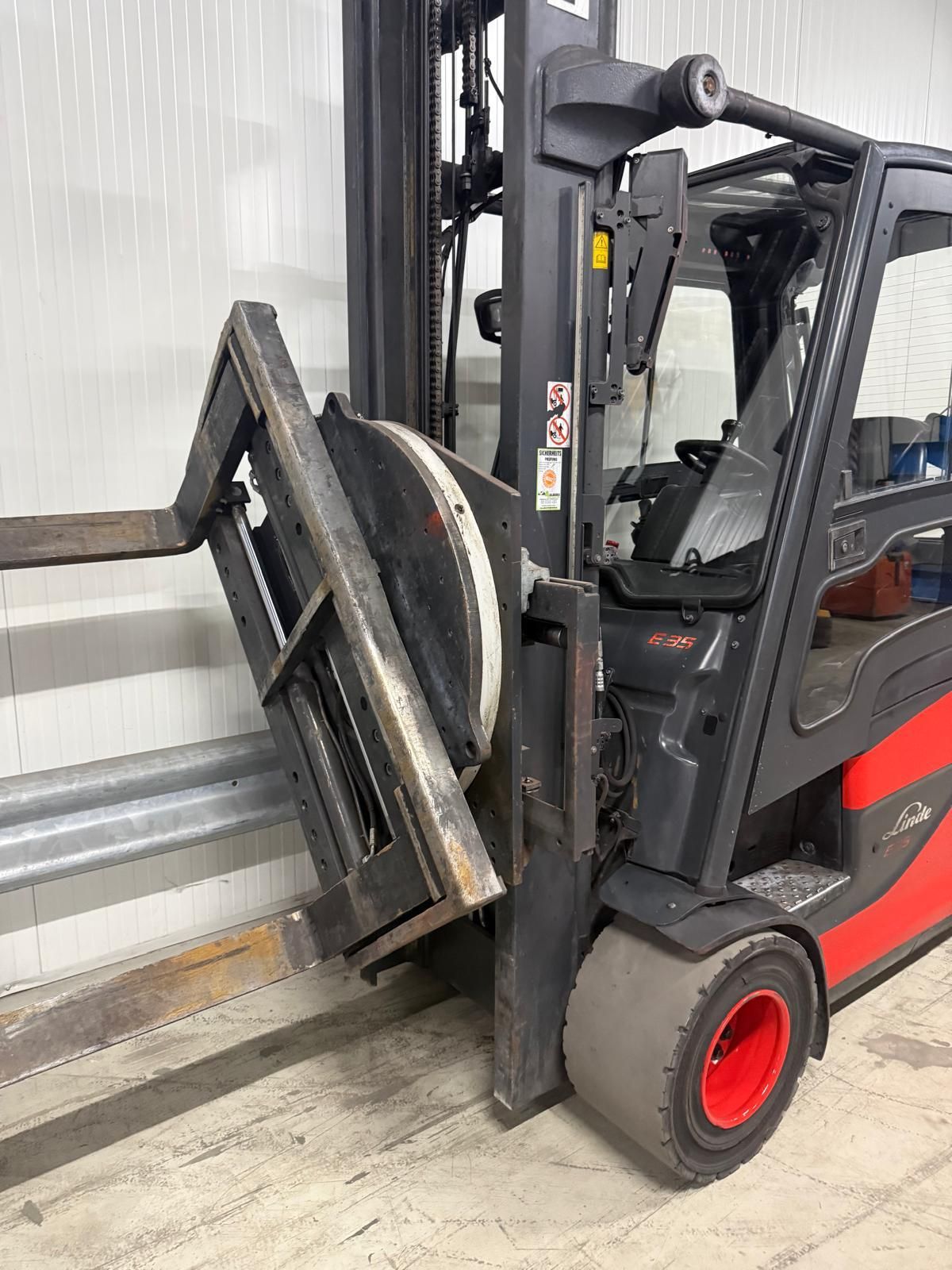 Heftruck linde E 35HL-02 2018 met rotator vorkenversteller en Si
