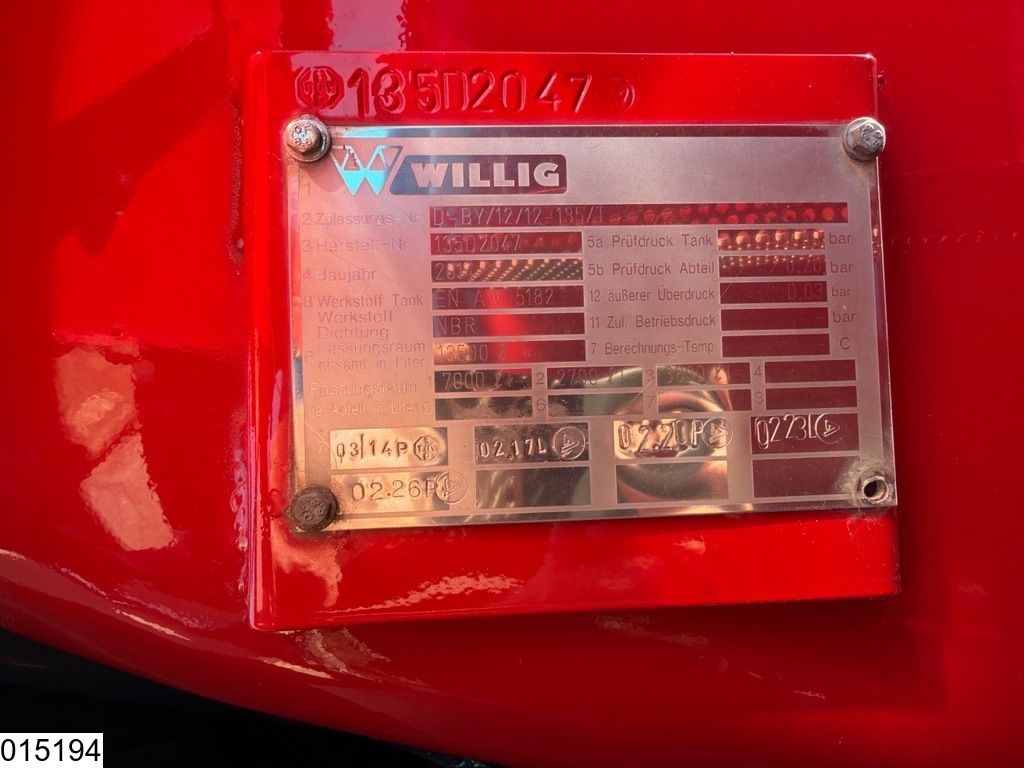 DAF CF 310 EURO 5, 13500 liter, 3 Comp