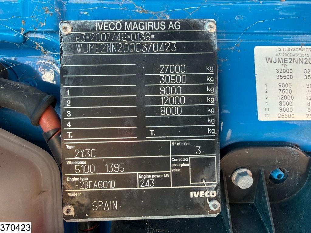 Iveco Stralis 8x2, EURO 6, CIFA 9m3, CNG, Retarder