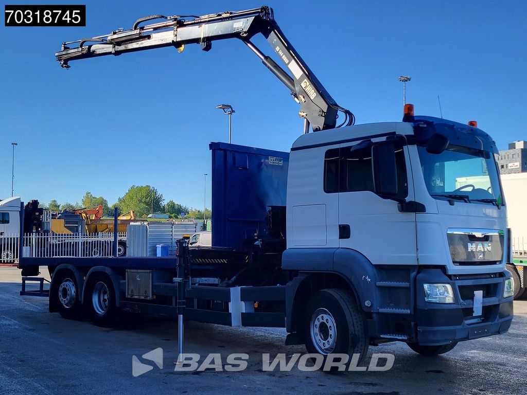 MAN TGS 26.400 6X2 HIAB 144 B S-2 Hiduo Kran Crane ADR Lift+steering axle Euro 5