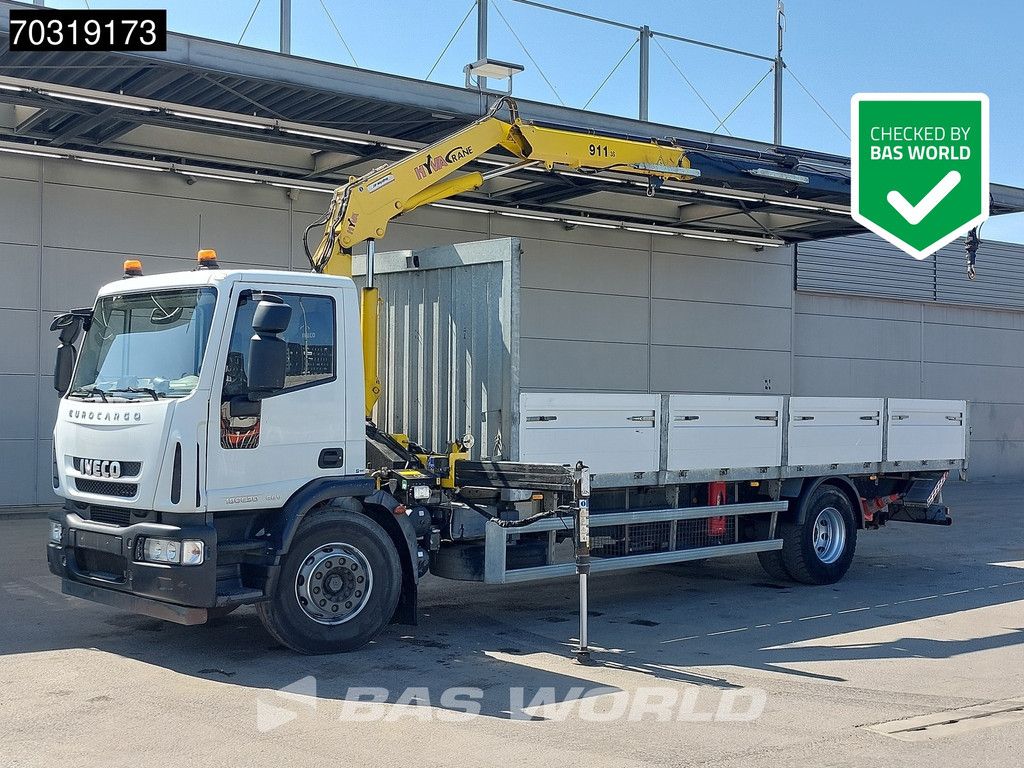 Iveco Eurocargo 180E300 4X2 Hyva V911 3S Crane Kran Telma retarder Ladebordwand Euro 5