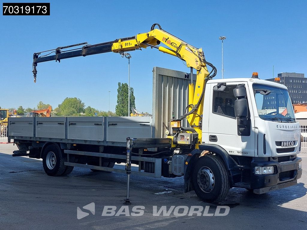 Iveco Eurocargo 180E300 4X2 Hyva V911 3S Crane Kran Telma retarder Ladebordwand Euro 5