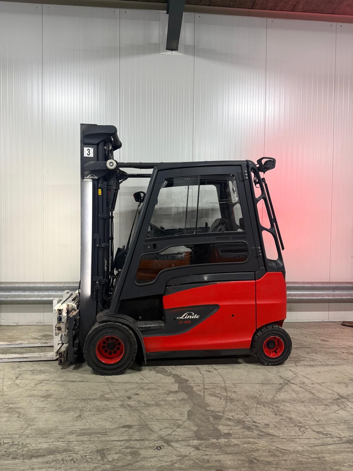 Heftruck linde E35HL 2018 3500 kg vorkenversteller en Side shift