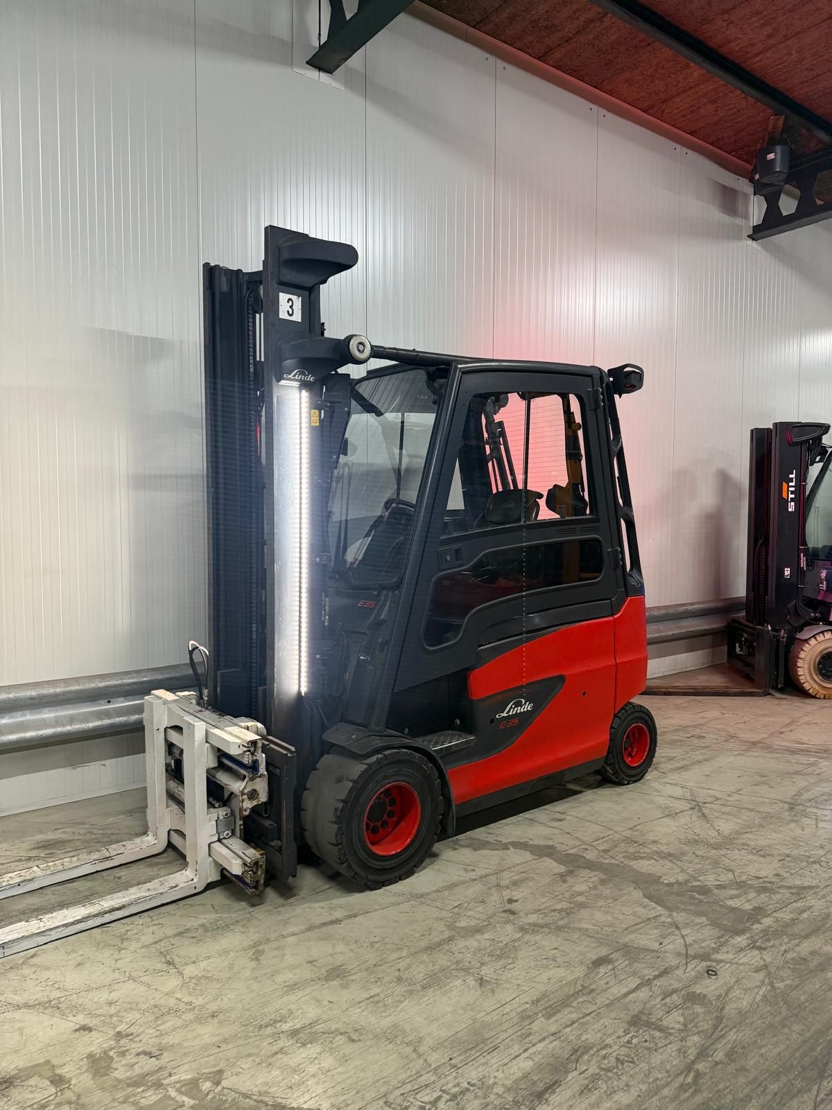 Heftruck linde E35HL 2018 3500 kg vorkenversteller en Side shift