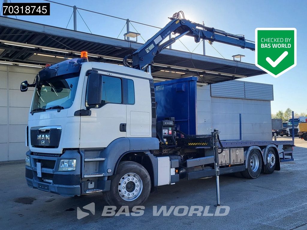 MAN TGS 26.400 6X2 HIAB 144 B S-2 Hiduo Kran Crane ADR Lift+steering axle Euro 5