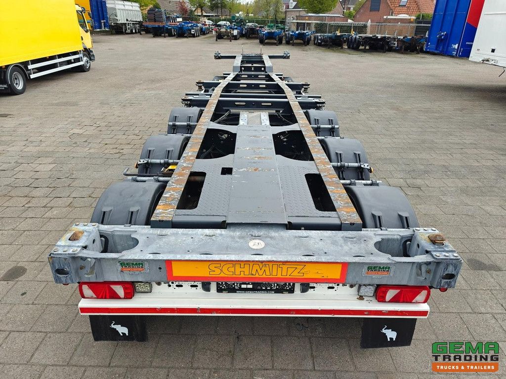 Schmitz Cargobull SCB S3D 2 x 20 Fuß, 1 x 30 Fuß, 1 x 40 Fuß – Heckantrieb – 3-achsige Schmitz-Scheibenbremsen – BE-Zulassung