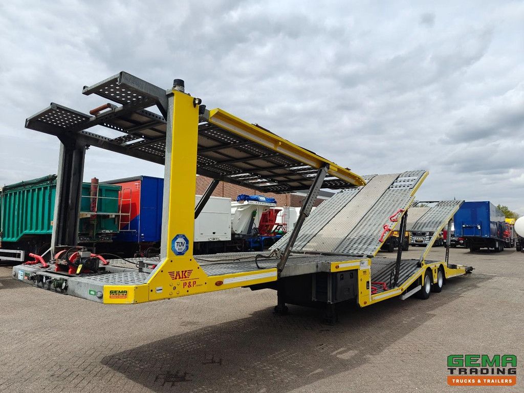 Aksoylu 2 AXLE SEMI-TRAILER 6-Lader-Autotransporter – Seilwinde 5000 kg – Hydraulikpumpe – 2 Achsen BPW – TOP! – TÜV bis 03/2027