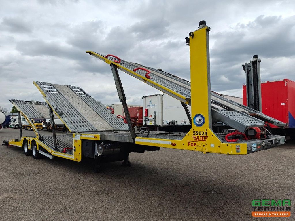 Aksoylu 2 AXLE SEMI-TRAILER 6-Lader-Autotransporter – Seilwinde 5000 kg – Hydraulikpumpe – 2 Achsen BPW – TOP! – TÜV bis 03/2027