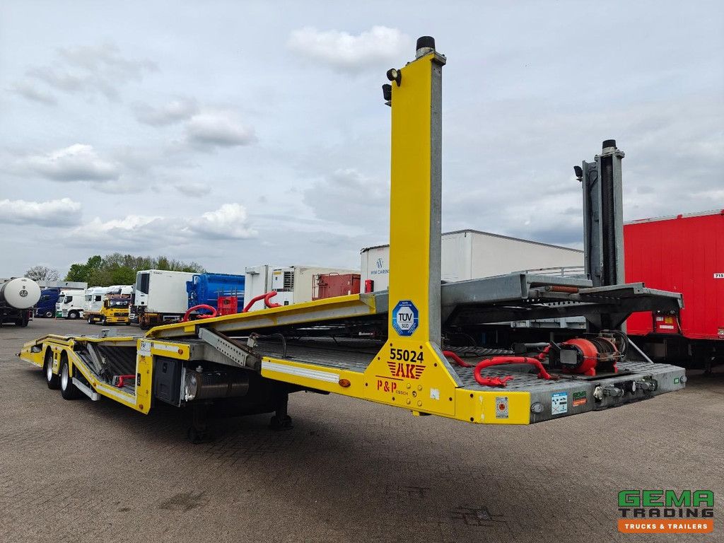 Aksoylu 2 AXLE SEMI-TRAILER 6-Lader-Autotransporter – Seilwinde 5000 kg – Hydraulikpumpe – 2 Achsen BPW – TOP! – TÜV bis 03/2027