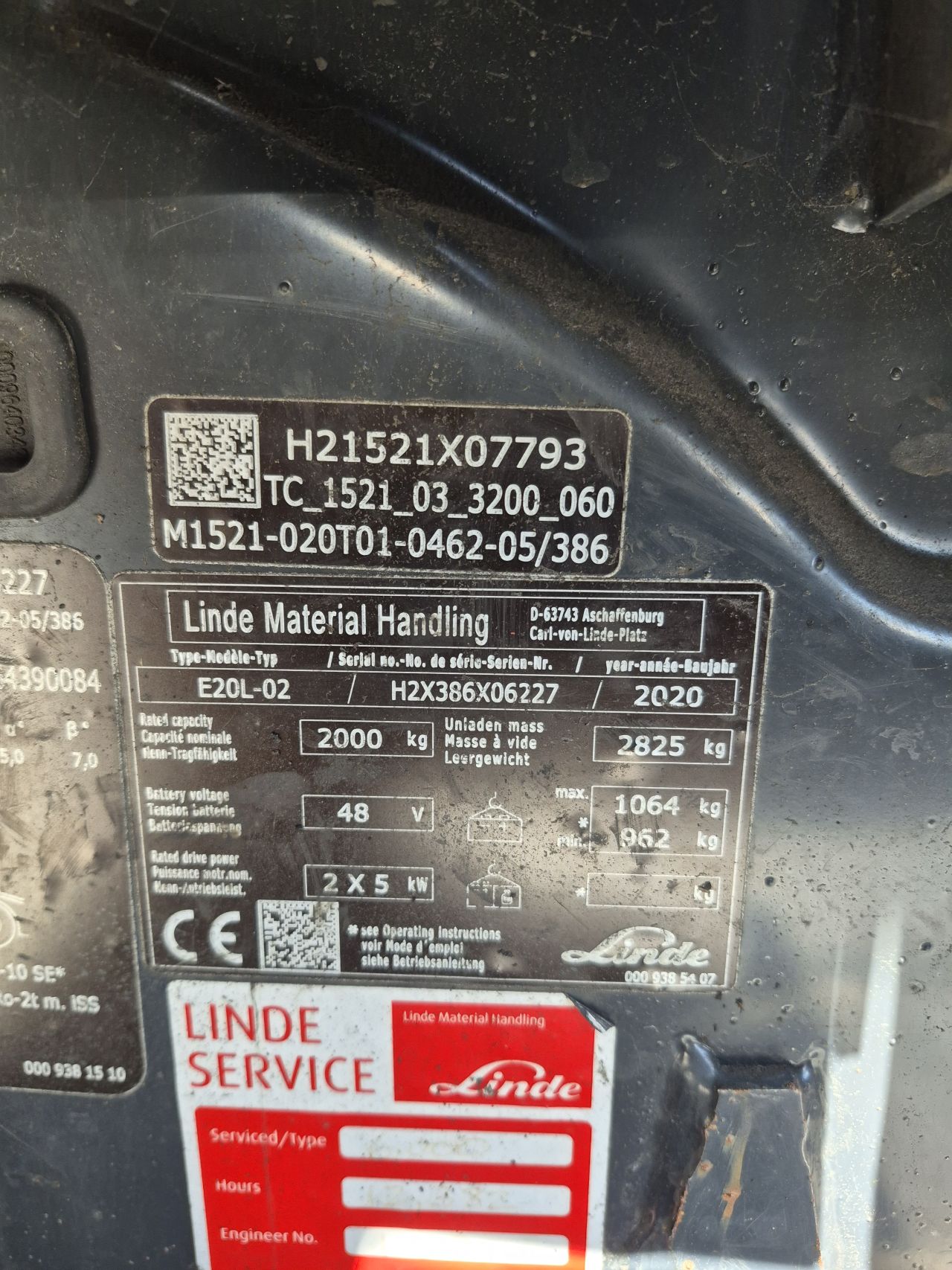 Linde E20L-02 triplex sideshift 4.620 mm bj 2020