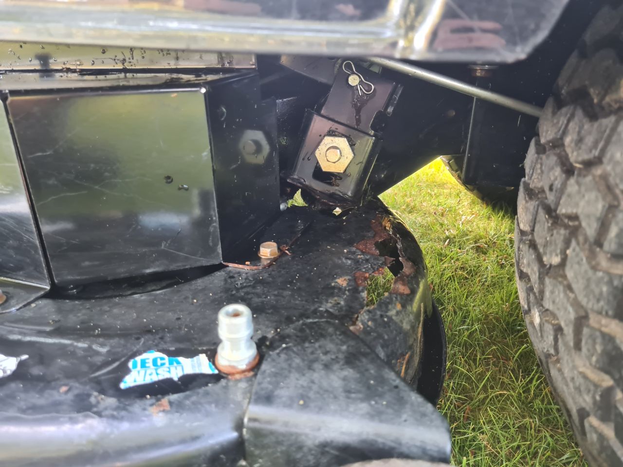 MTD zitmaaier met opvangbak.