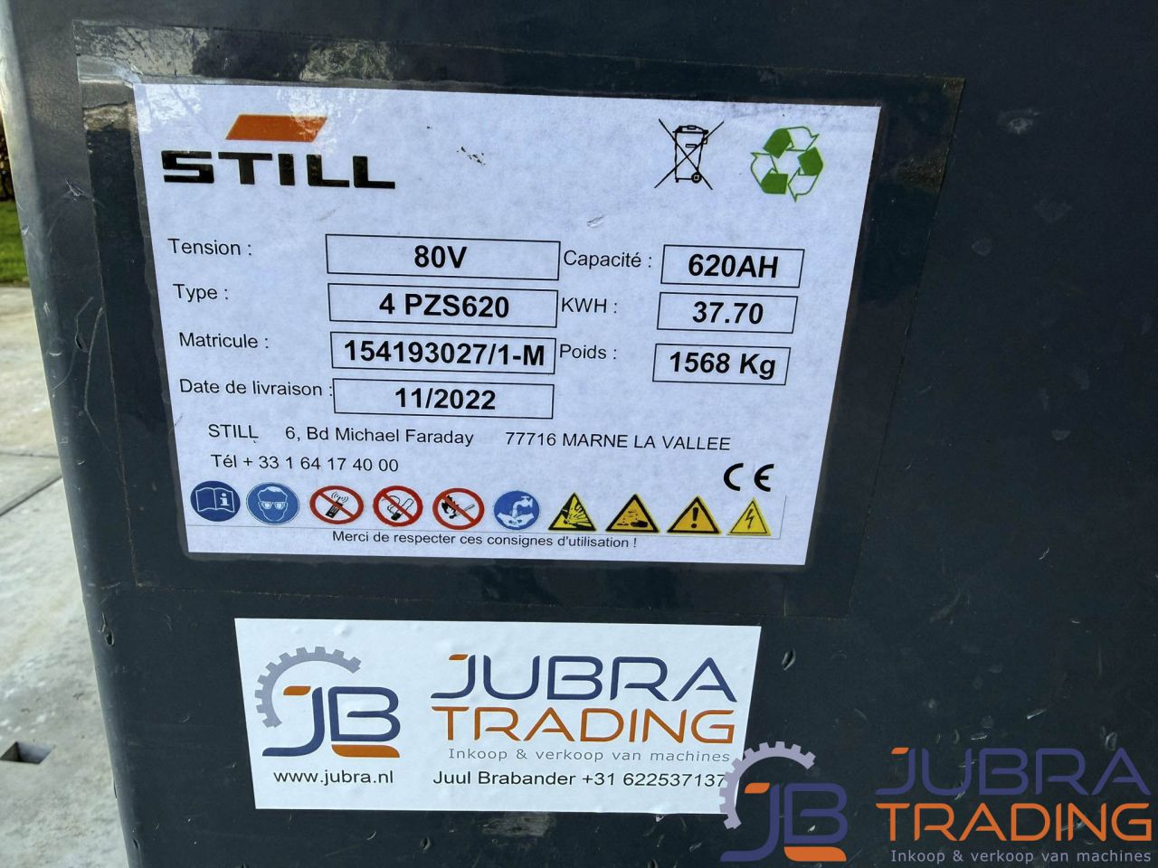 Still 4PZS620 Battery 80V | 2022 | 0.62T | Electric Forklift
