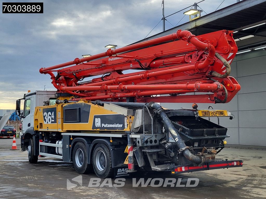 Mercedes Arocs Arocs 2640 6X4 Belgium Truck 36mtr Putzmeister BFS 36-4.16 H LS Concrete Pump Euro 6
