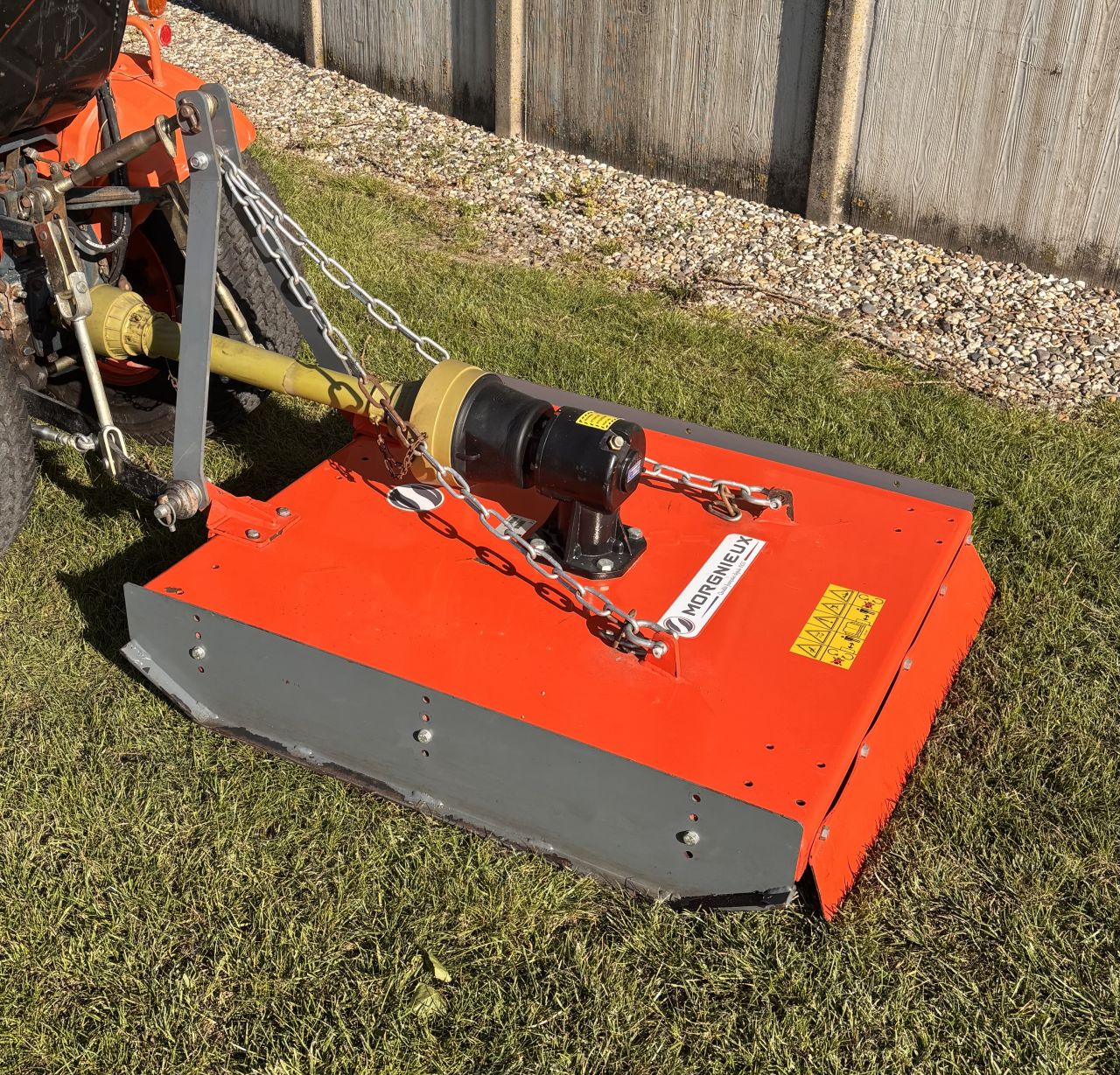 Morngieux weidebloter 100cm in nieuwstaat incl. aftakas