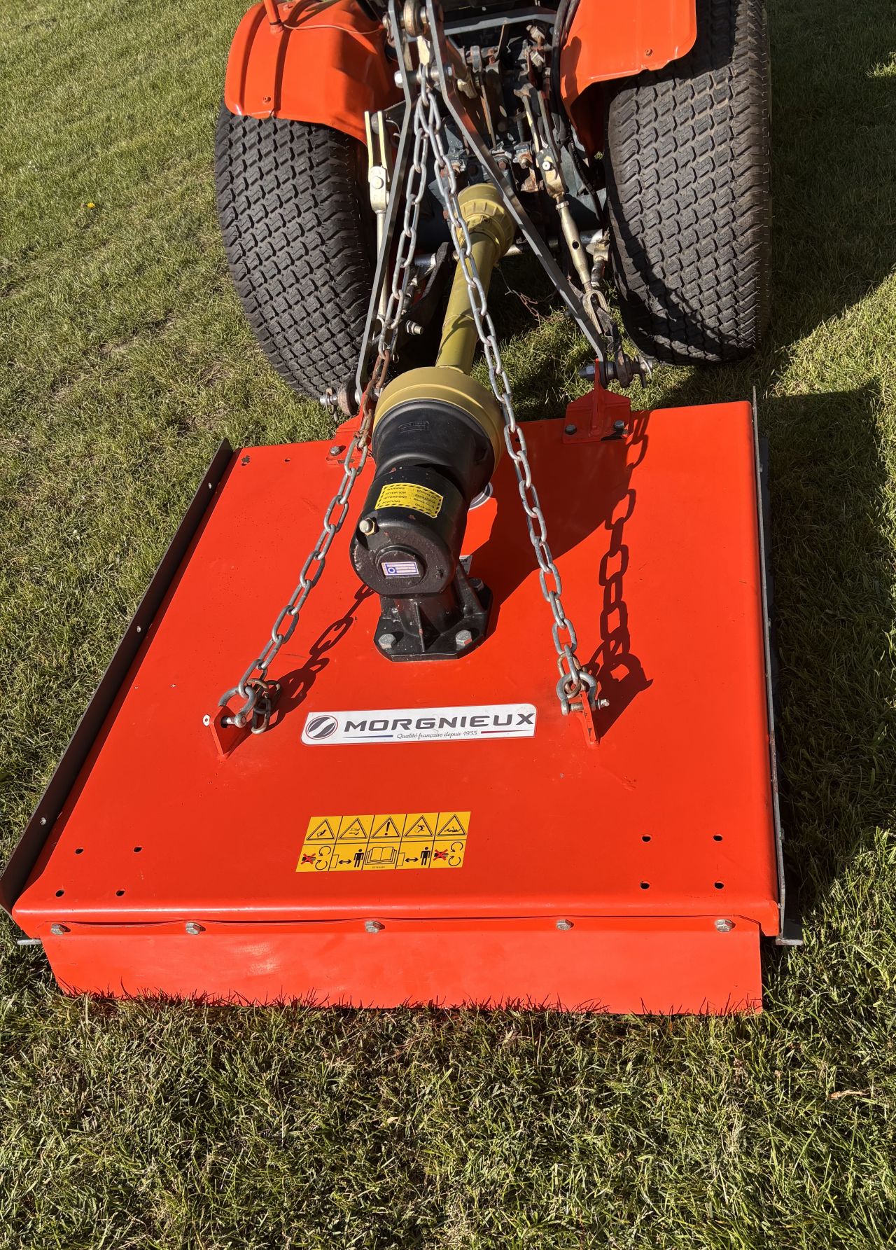 Morngieux weidebloter 100cm in nieuwstaat incl. aftakas