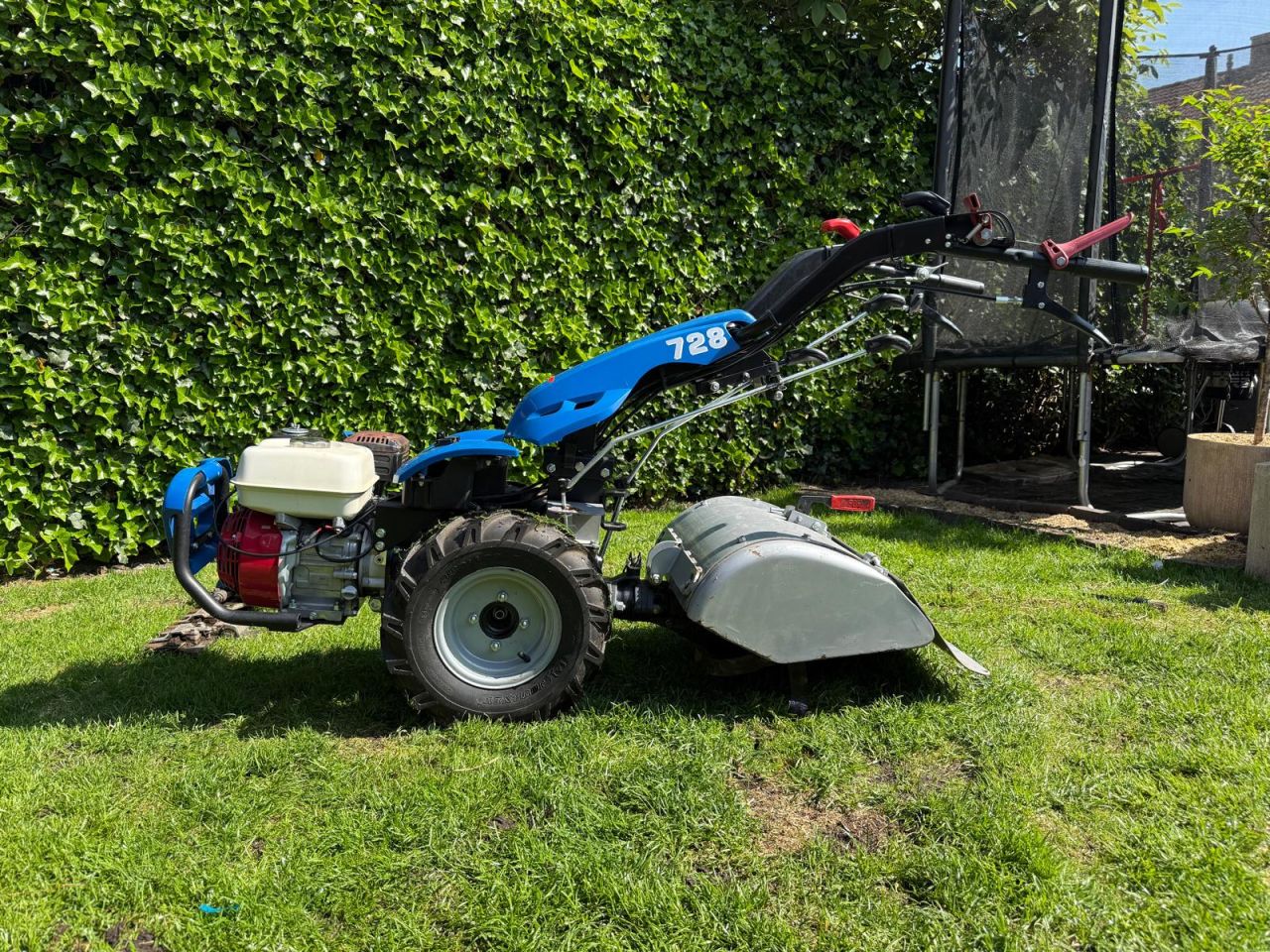 BCS tuintractor met frees en maaibalk (type 728, Honda GX)
