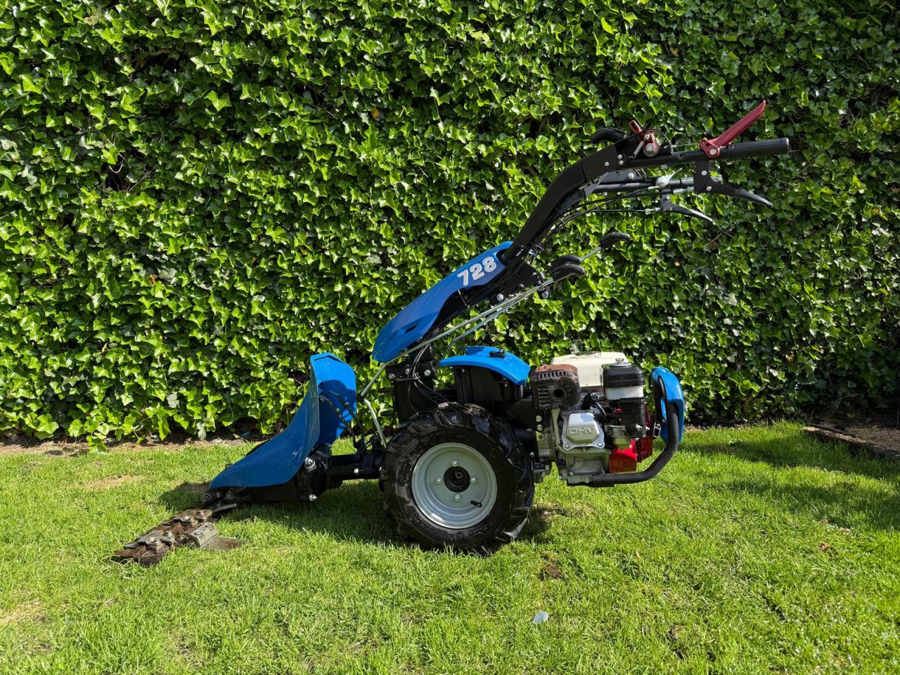 BCS tuintractor met frees en maaibalk (type 728, Honda GX)