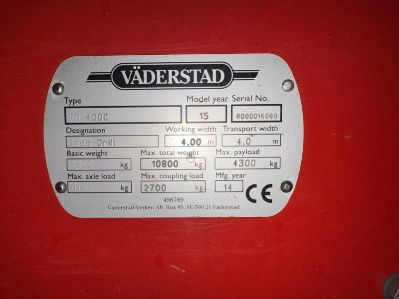 Väderstad RD 400 COMBI