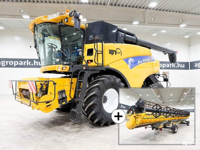 New Holland CR9090 4WD rotor, 10,7 m Varifeed header with trolley, 90060R32