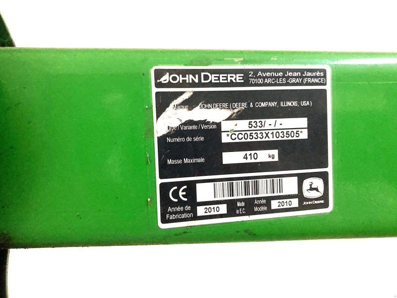 John Deere 533 FRONTLADER