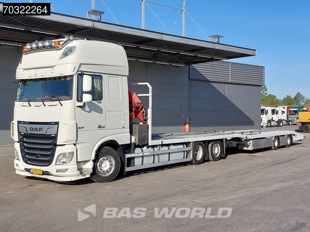 DAF XF XF 530 6X2 NL-Combi HMF 1120 K-RC Kran Crane Transporter Lift-Axle ACC Euro 6