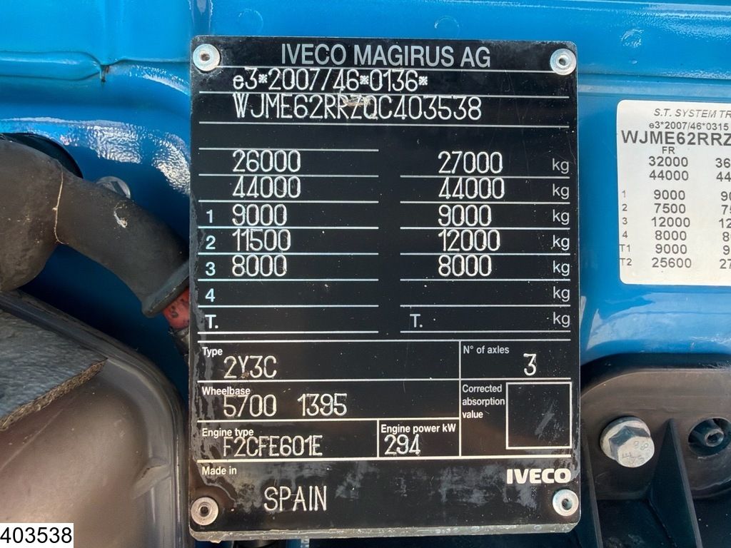 Iveco Stralis 400 CNG 8x2, EURO 6, CIFA 9m3, CNG