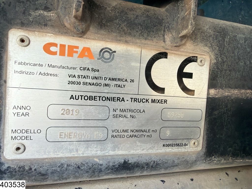 Iveco Stralis 400 CNG 8x2, EURO 6, CIFA 9m3, CNG