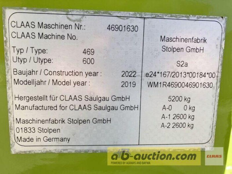 Claas DIRECT DISC 600 + TW