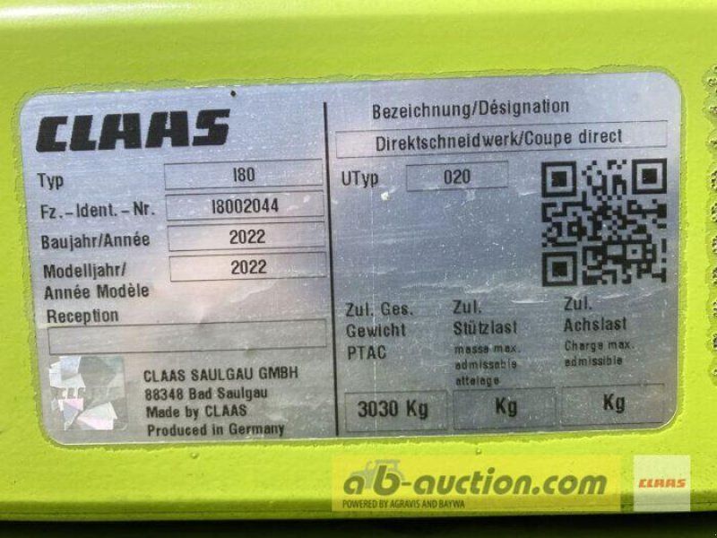 Claas DIRECT DISC 600 + TW