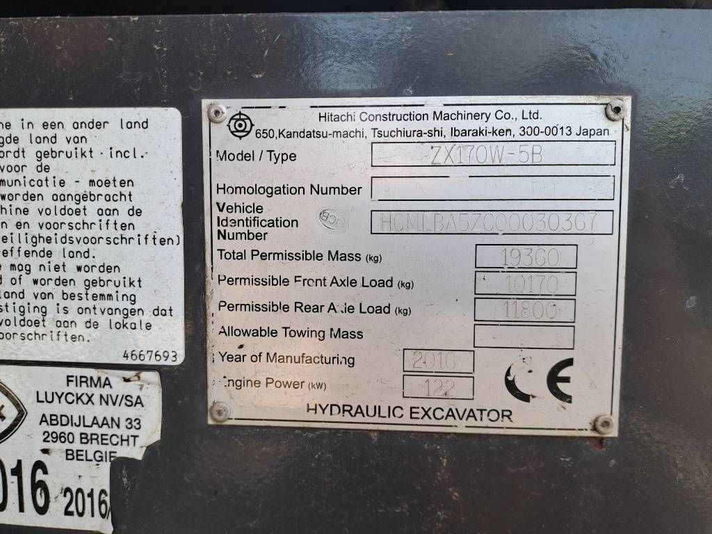 Hitachi ZX170W-5B