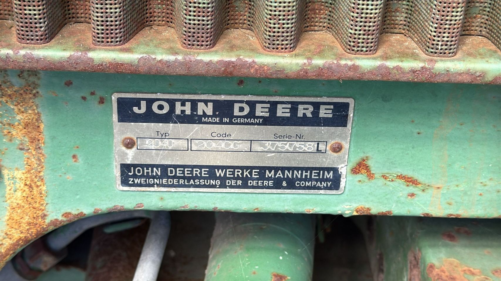 John Deere 2040 bj 1980 16821 uur gedraaid. Van paardenhouder