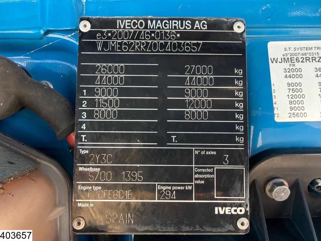 Iveco Stralis 400 CNG 8x2, EURO 6, CIFA 9m3, CNG