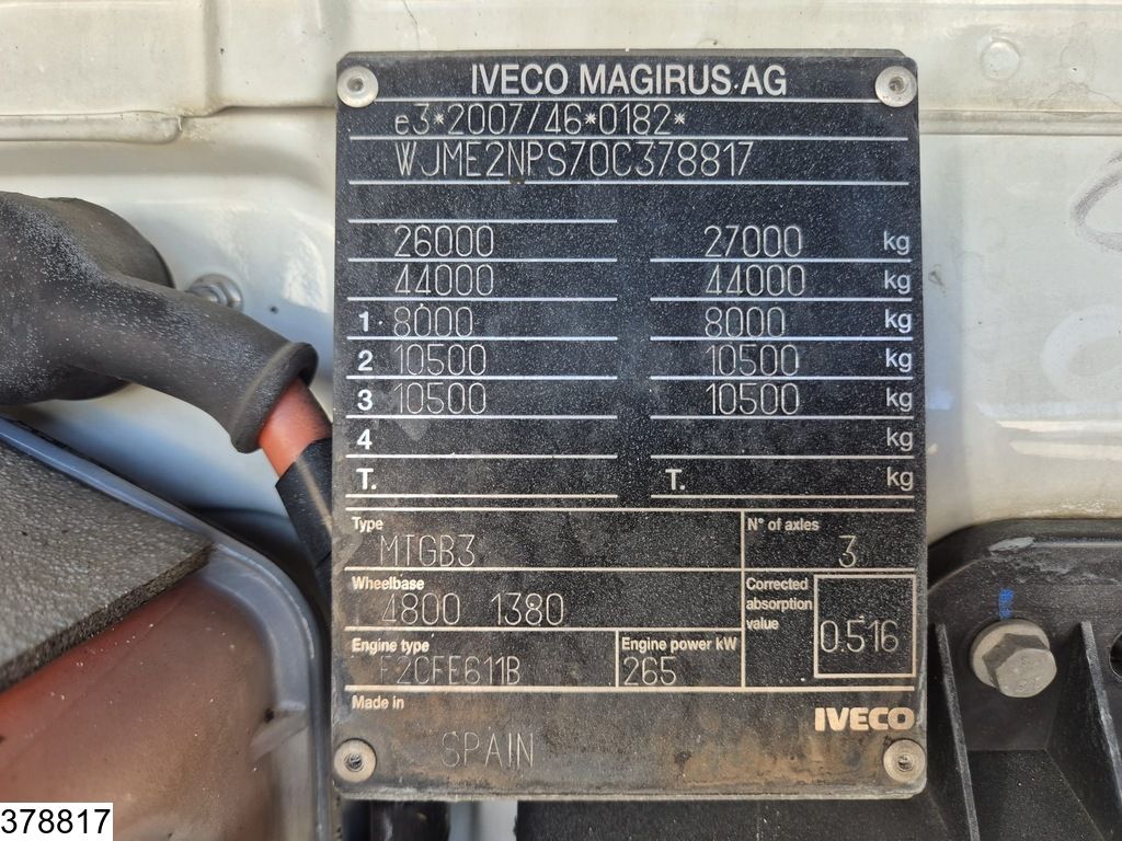 Iveco Trakker 360 6x4, Euro 6, Steel suspension, Palfinger PTO